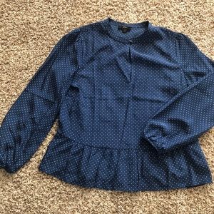 Jcrew silk peplum blouse - size 8 (WORN ONCE)
